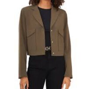 Vince Camuto Olive Cropped Blazer